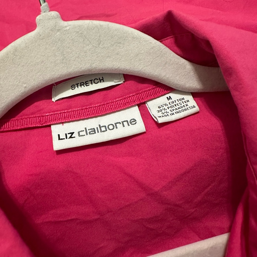 🐣Liz Claiborne Fuchsia Button-Down Shirt - Picture 10 of 10